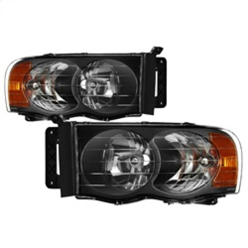 SPYDER Xtune Dodge Ram 1500 02-05 Amber Crystal Headlights Black HD-JH-DR02-AM-BK 5014313 5014313 Photo - Primary