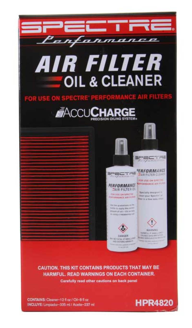 Spectre Accucharge Kit for HPR Filters (Includes 12oz. Cleaner / 8oz. Oil) HPR4820 HPR4820 Photo - in package