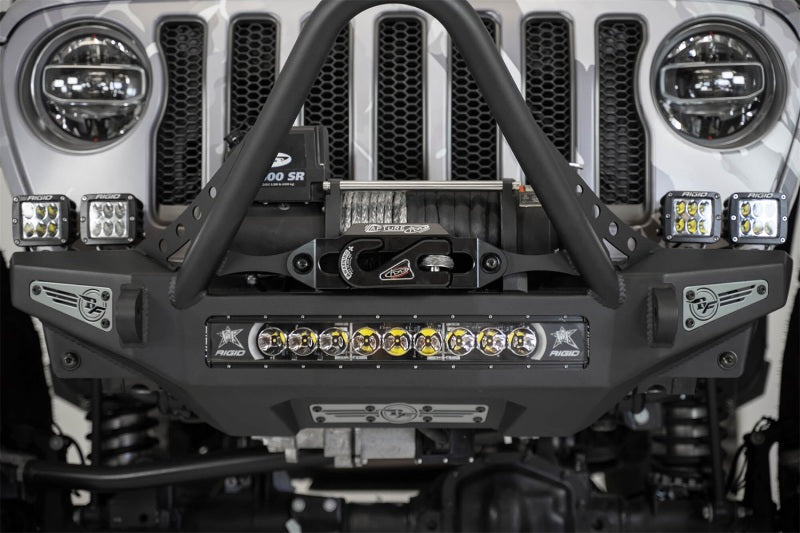 Addictive Desert Designs 1-5/16in Winch Fairlead Plate w/ Recessed Round End Hook - Black AC99157590NA AC99157590NA Photo - Mounted