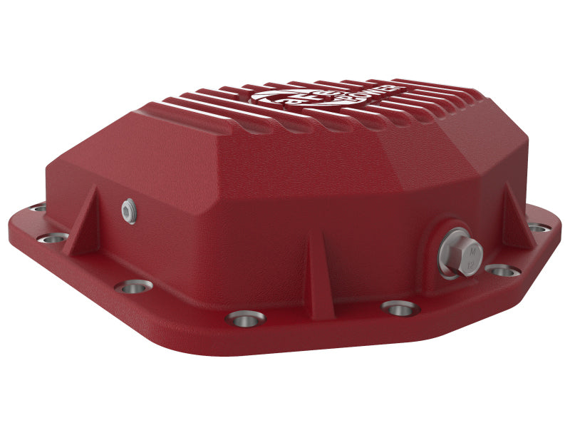 aFe 20-23 Jeep Gladiator JT (Dana M220) Pro Series Rear Differential Cover Red w/ Machined Fins 46-71190R 46-71190R Photo - Unmounted