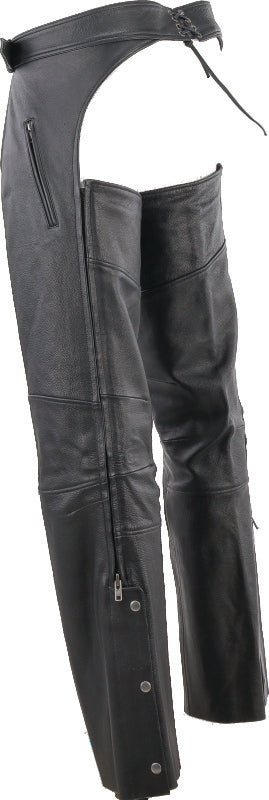 Kuryakyn Leather By River Road Longhaul Leather Chaps Black - Large 094440 094440 User 1