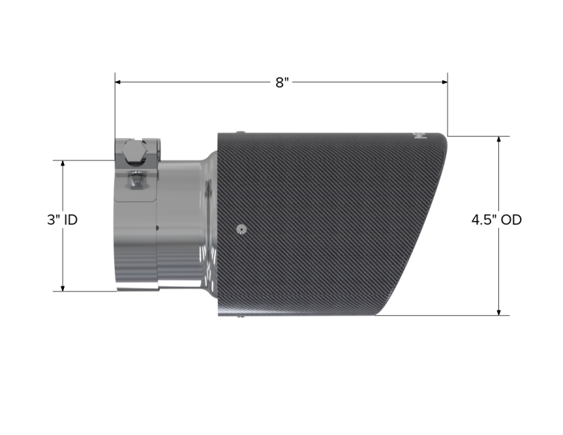MBRP Universal Carbon Fiber Tip 4.5in OD / 3in Inlet T5151CF Photo - Close Up