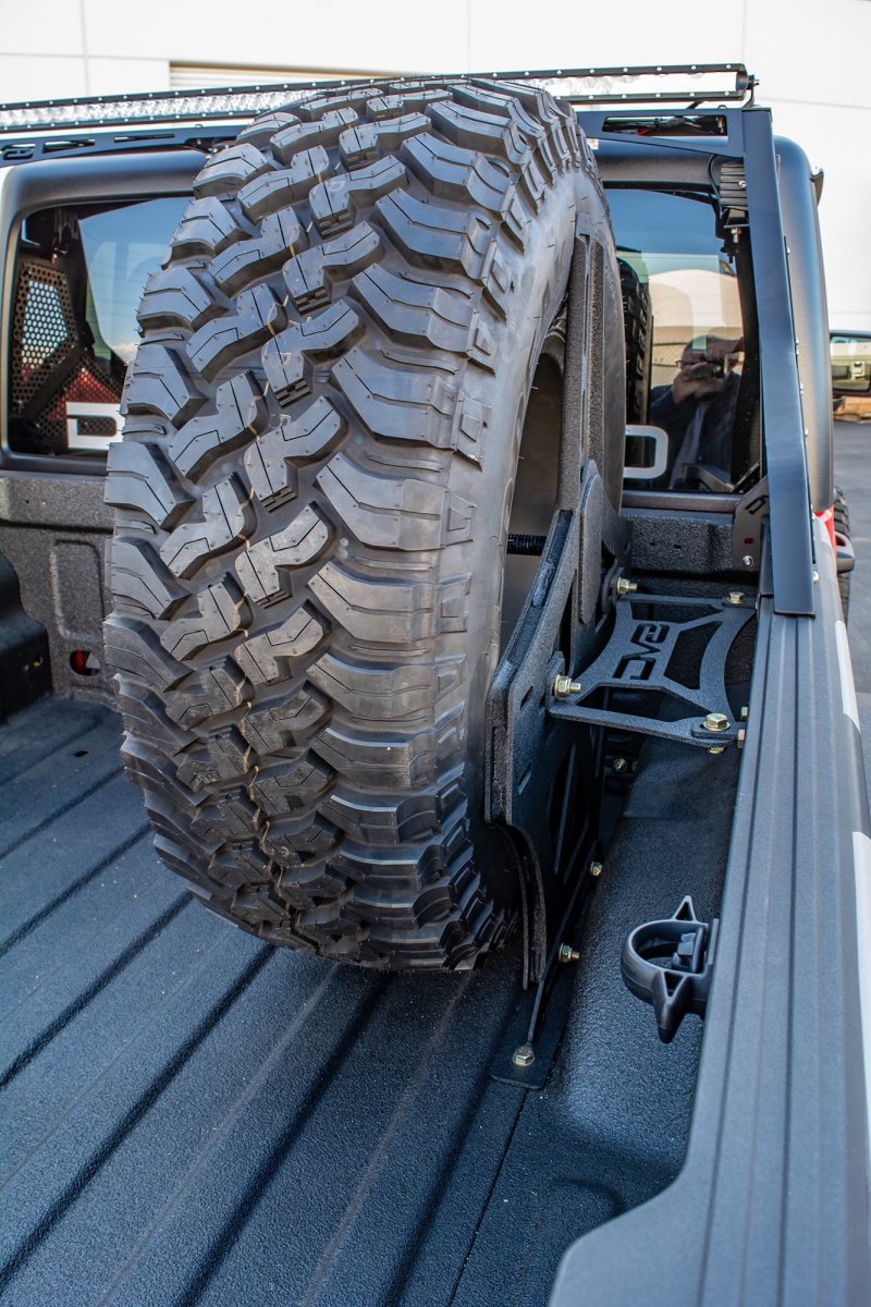DV8 Offroad 2019+ Jeep Gladiator Universal Stand Up In-Bed Tire Carrier TCGL-02 TCGL-02 User 4