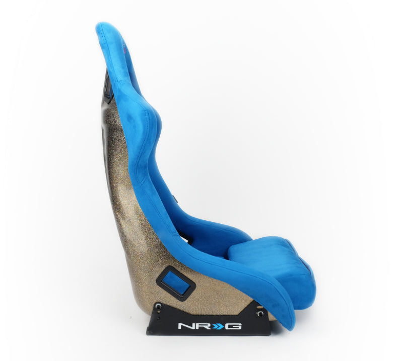 NRG FRP Bucket Seat ULTRA Edition - Large (Blue Alcantara/Gold Glitter Back) FRP-302BL-ULTRA FRP-302BL-ULTRA Photo - Primary