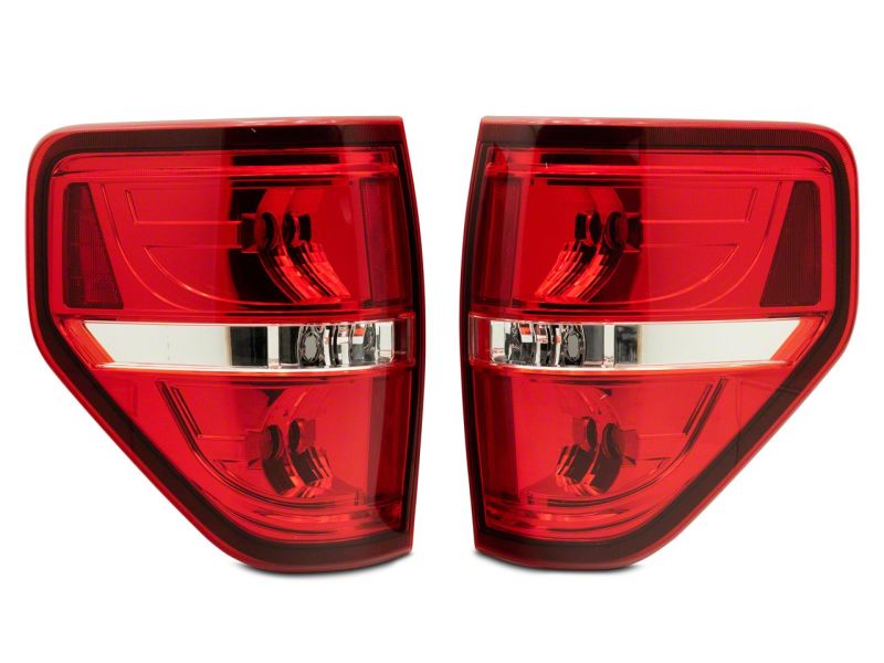 Raxiom 09-14 Ford F-150 Styleside Tail Lights- Chrome Housing - Red/Clear Lens T542865 T542865 Photo - Close Up