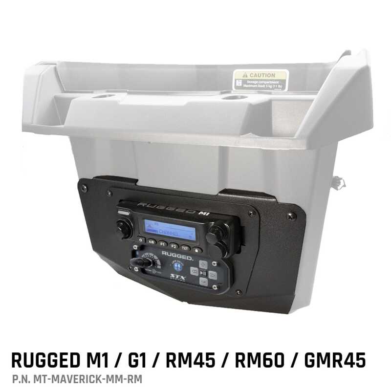 Rugged Radios Can-Am Comm/Maverick - Glove Box Multi-Mount Kit for M1/G1/RM45/RM60/GMR45 MT-MAVERICK-MM-RM MT-MAVERICK-MM-RM Photo - Primary