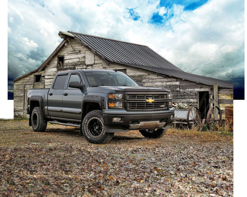 EGR 14+ Chev Silverado 5ft Bed Bolt-On Look Fender Flares - Set - Matte 791675 791675 Photo - Mounted