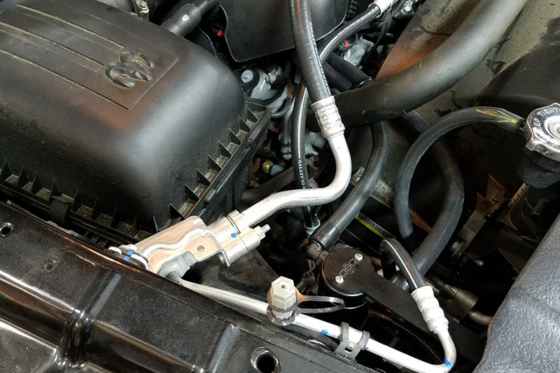 J&L 09-18 Ram 1500 5.7L Passenger Side Oil Separator 3.0 - Black Anodized 3065P-B 3065P-B Photo - Mounted