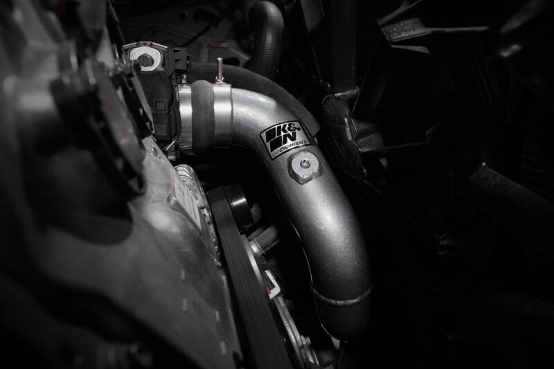 K&N Engineering K&N 23-24 GM Colorado/Canyon 2.7L L4 Charge Pipe - Aluminum Tube - Gunmetal Gray 77-1021KC 77-1021KC Photo - Mounted