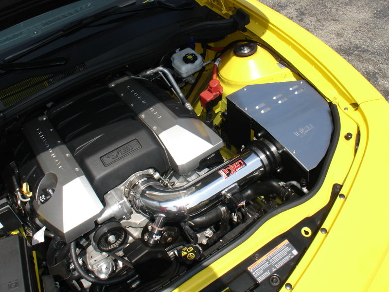 Injen 10 Camaro 6.2L V8 Wrinkle Black Power-Flow Short Ram Air Intake System PF7016WB PF7016WB Photo - Mounted