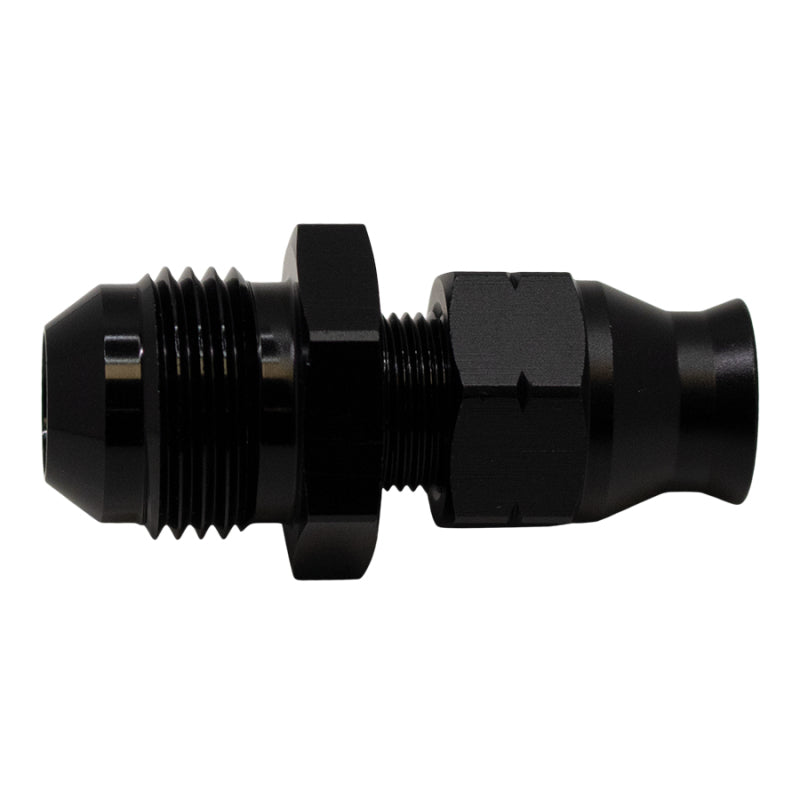 DeatschWerks 8AN Male Flare to 5/16in Hardline Compression Adapter - Anodized Matte Black 6-02-0129-B 6-02-0129-B Photo - Primary