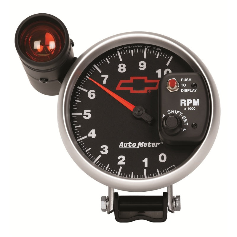 Autometer 5" Pedestal Tachometer, 0-10,000 Rpm, Bowtie, Gm Black5" 3699-00406 Photo - Primary