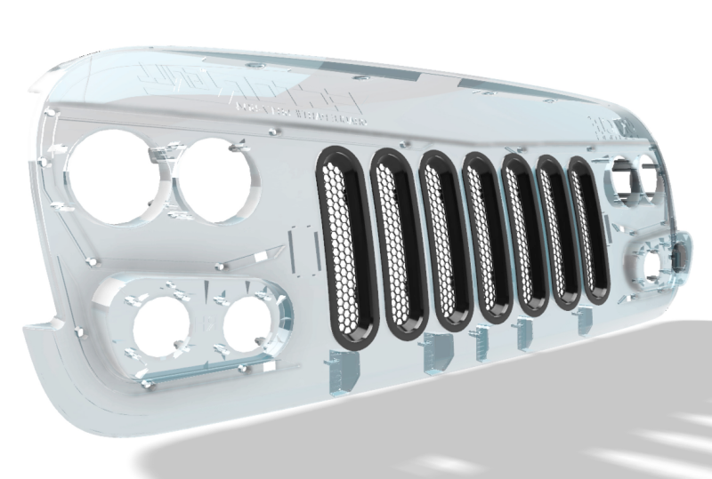 ORACLE Lighting Oracle Vertical Mesh Inserts for Vector Grille (JK Model Only) 5840-504 5840-504 Photo - Mounted