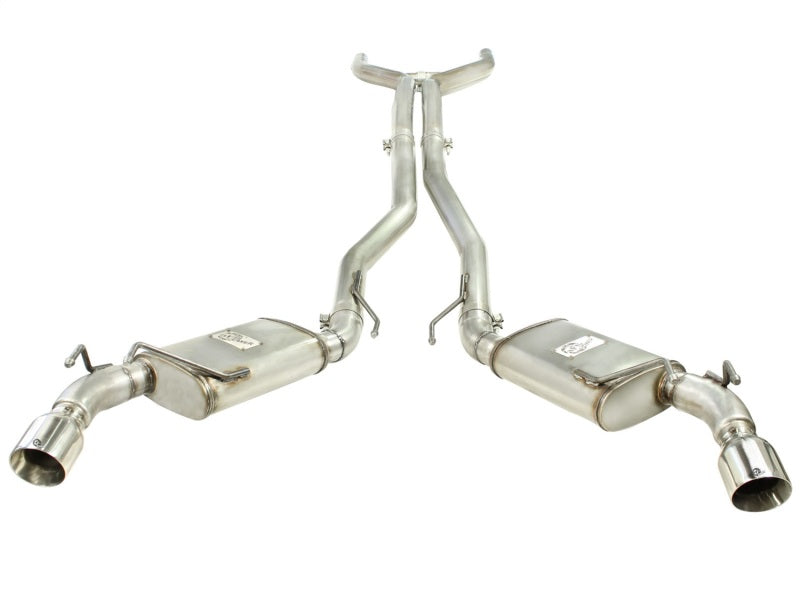 aFe MACH Force-Xp 3in 409 Stainless Steel Cat-Back Exhaust System w/Polish 49-44039-P Photo - Unmounted