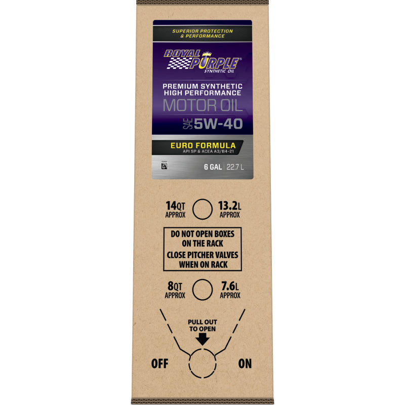 Royal Purple Premium Synthetic High Performance Euro Formula 5W-40 Motor Oil - 6 Gallon Bag-In-Box 60540 60540 User 1