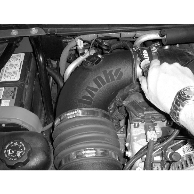 Banks Power 07-10 Chevy 6.6L LMM Ram-Air Intake System - Dry Filter 0W57W 42172-D Photo - Mounted