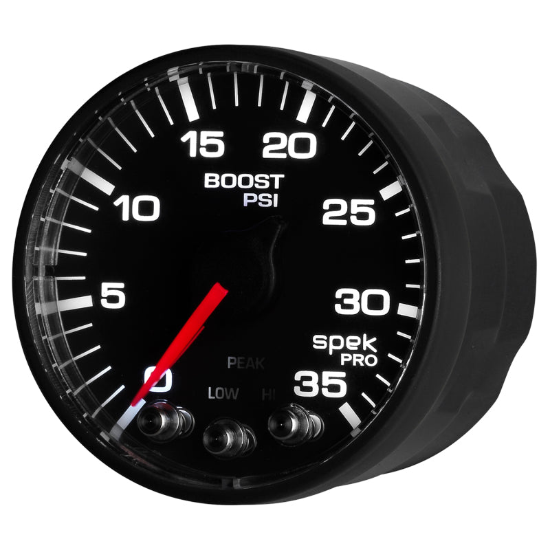 Autometer Spek-Pro Gauge Boost 2 1/16in 35psi Stepper Motor W/Peak & Warn Black/Black P303328 P303328 User 4