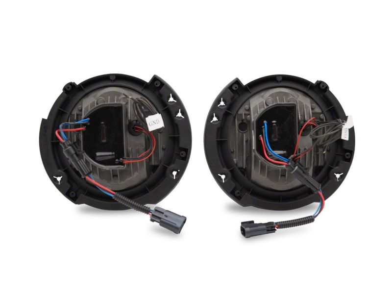 Raxiom07-18 Jeep Wrangler JK LED Halo Projector Headlights- Chrome Housing (Clear Lens) J121872 J121872 Photo - Close Up