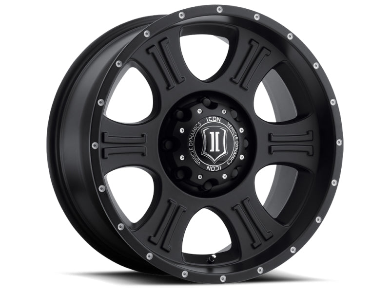ICON Shield 20x9 8x180 12mm Offset 5.5in BS 125.2mm Bore Satin Black Wheel 1020908955SB 1020908955SB Photo - Primary