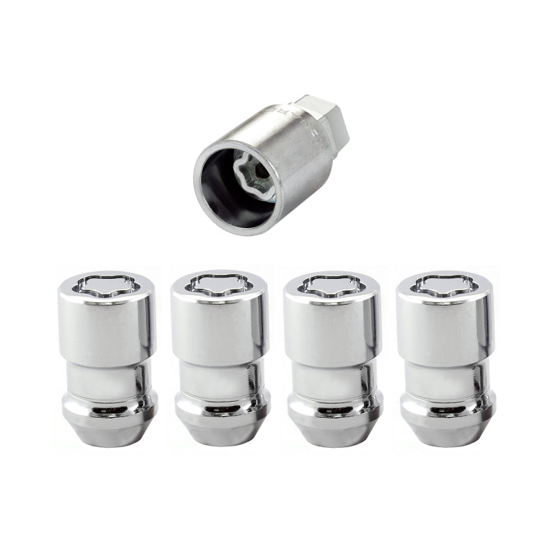McGard Wheel Lock Nut Set - 4pk. (Cone Seat) M12X1.5 / 19mm & 21mm Dual Hex / 1.46in. L - Chrome 24137 24137 Photo - Primary