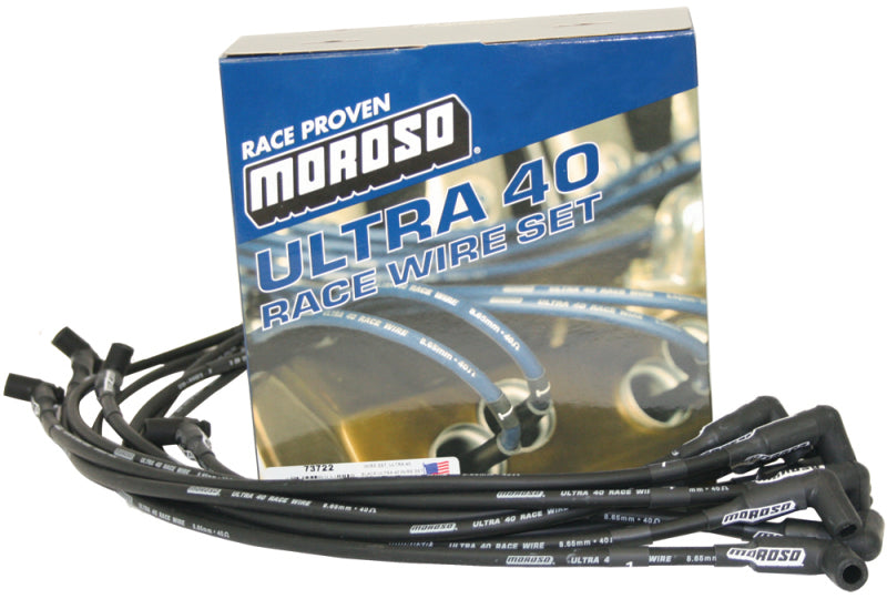 Moroso Ignition Wire Set, Ultra 40, Unsleeved, Sbc, Sprint Car, Black 73722 Photo - Primary