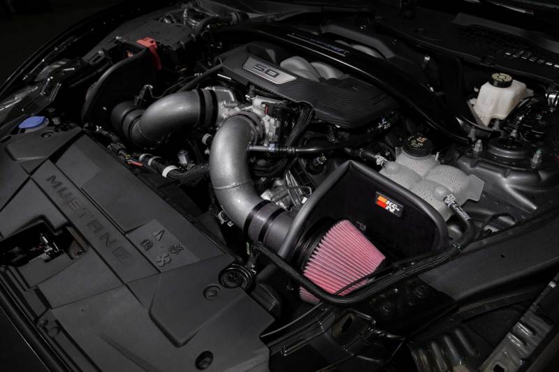 K&N Engineering K&N 2024+ Ford Mustang V8 5.0L Typhoon Performance Air Intake System 69-3541TC 69-3541TC Photo - Mounted