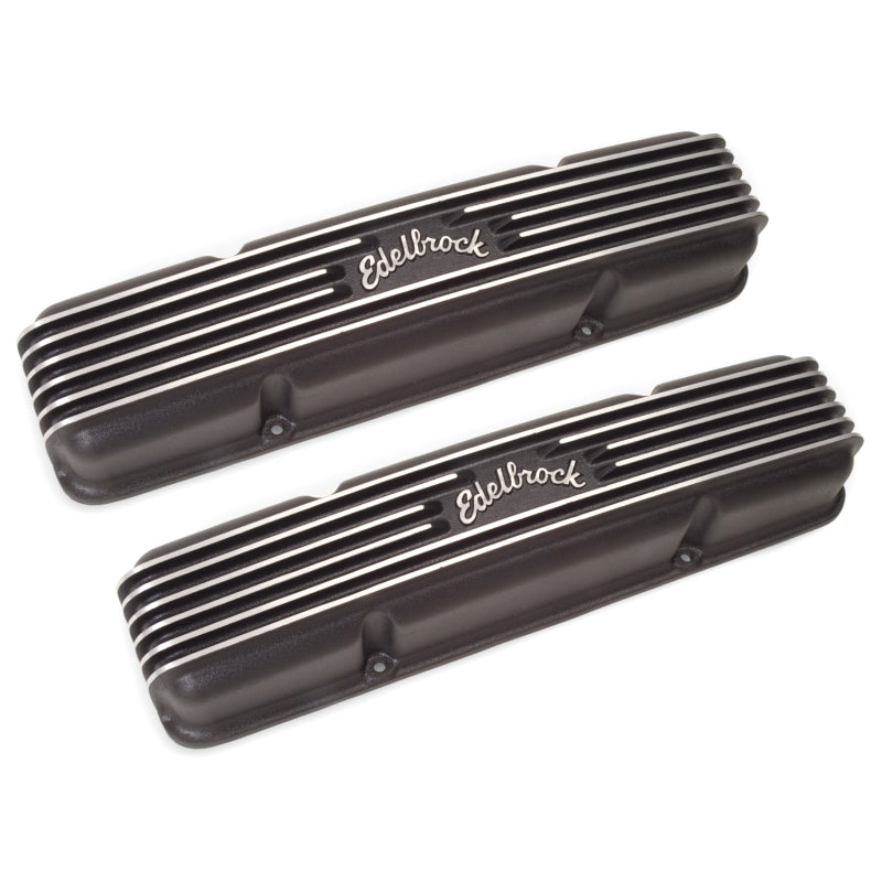 Edelbrock Valve Cover Classic Series Chevrolet 1959-1986 262-400 CI V8 Black 41453 41453 Photo - out of package