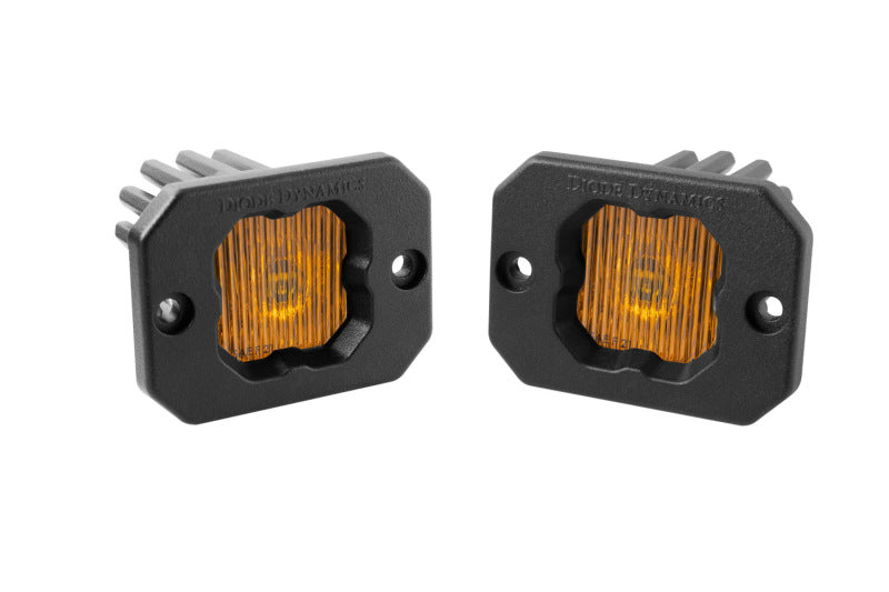 Diode Dynamics Stage Series C1 LED Pod - Yellow SAE Fog Flush ABL (Pair) DD6851P DD6851P Photo - Primary