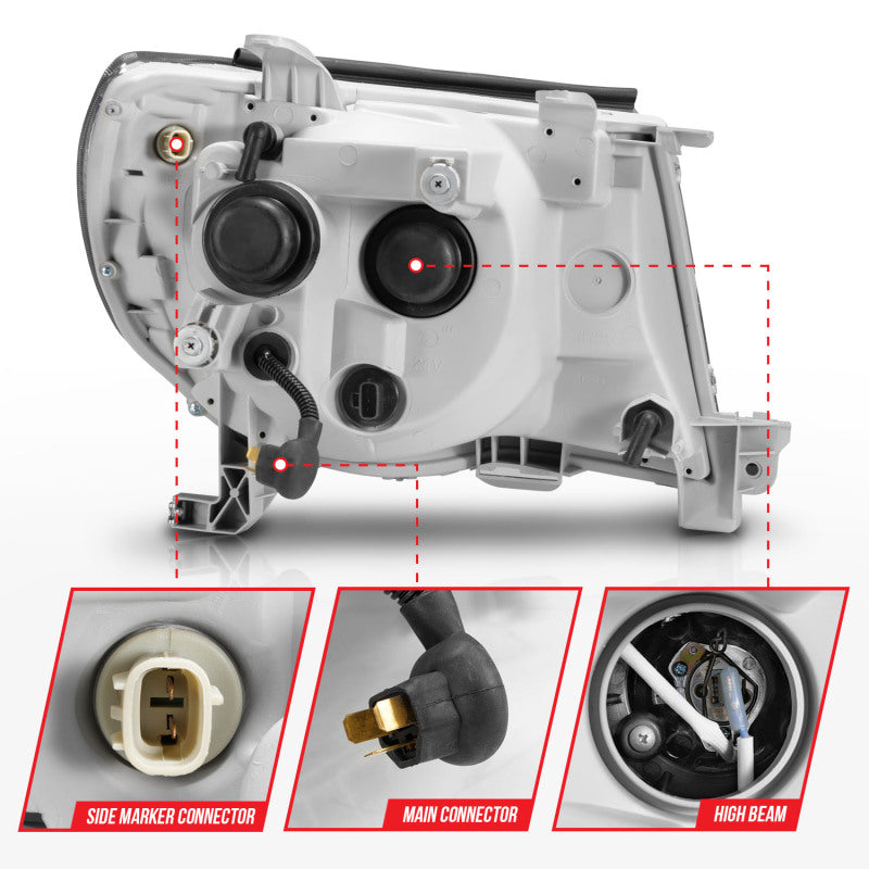 ANZO 05-09 Toyota Tacoma Projector Light Bar Style Headlights w/ C Light Bar 111517 111517 User 4