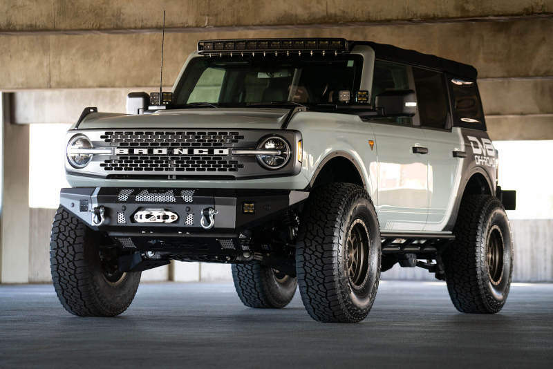 DV8 Offroad 2021+ Ford Bronco Front Bumper Winch Capable w/ Optional Bull Bar/Aux Light Opening FBBR-01 FBBR-01 Photo - Mounted
