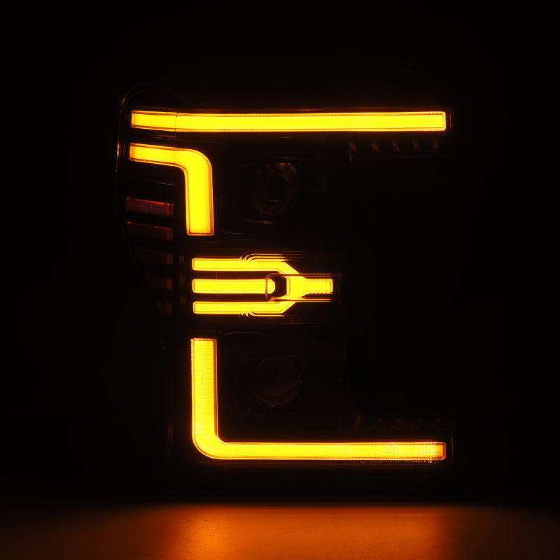 AlphaRex 17-19 Ford F-250/350/450/550 Super Duty LUXX-Series LED Proj Headlights Alpha-Blk SS/SBDRL 880322 880322 User 1