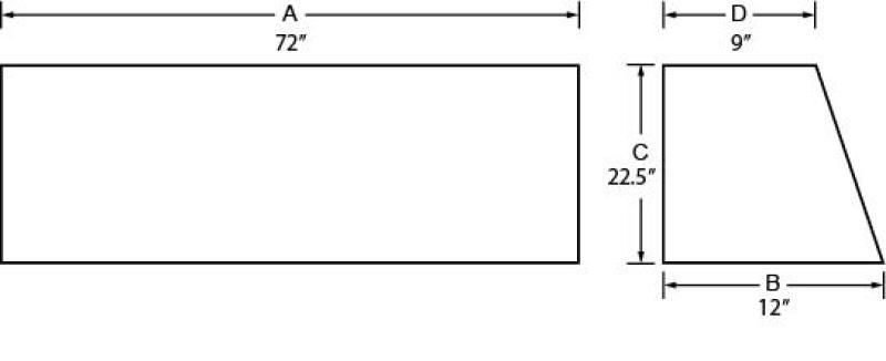 Tradesman Aluminum Professional Rail Top Mount L-Wing Box (72in.) - Brite 8272 8272 User 1