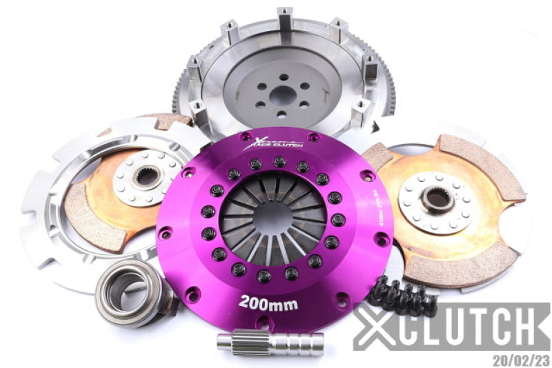 XCLUTCH 89-94 Mazda 323 1.8L 8in Twin Solid Ceramic Clutch Kit XKFD20523-2E XKFD20523-2E Photo - Primary