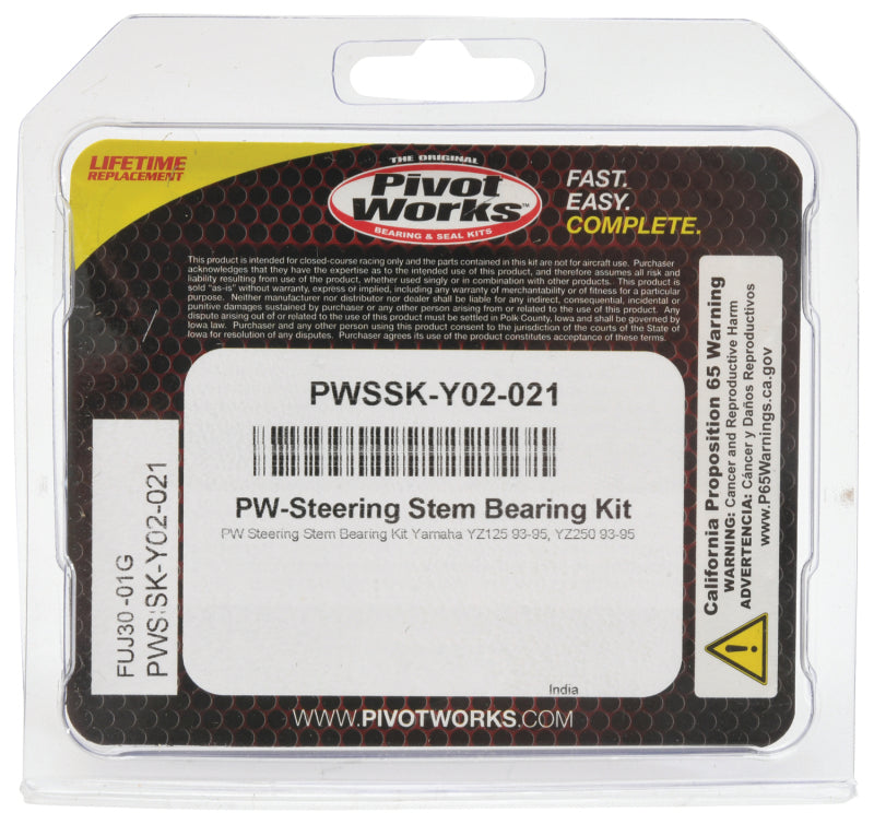 Pivot Works 93-95 Yamaha YZ125 PW Steering Stem Bearing Kit PWSSK-Y02-021 PWSSK-Y02-021 Photo - Primary