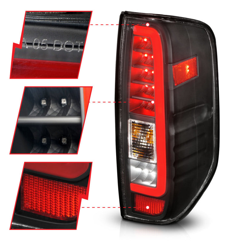 ANZO 2005-2021 Nissan Frontier LED Taillights Black Housing/Clear Lens 311443 311443 Photo - Unmounted