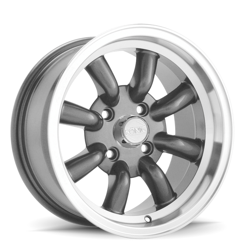 Konig Rewind Wheel Graphite W/ Machine Lip 15X7 +20 4X100 RW75100206 Photo - Primary