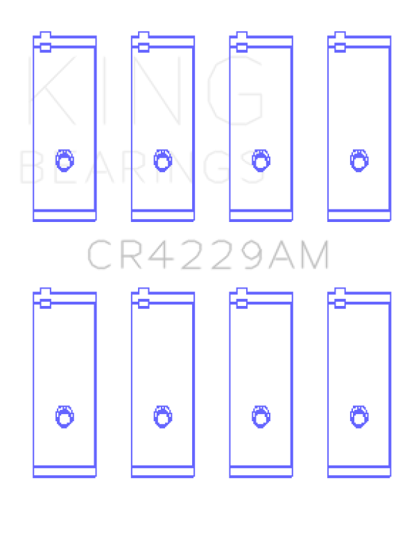King Toyota 1E/2E (1.3L) (Size STD) Performance Rod Bearing Set CR4229AM CR4229AM Photo - Primary