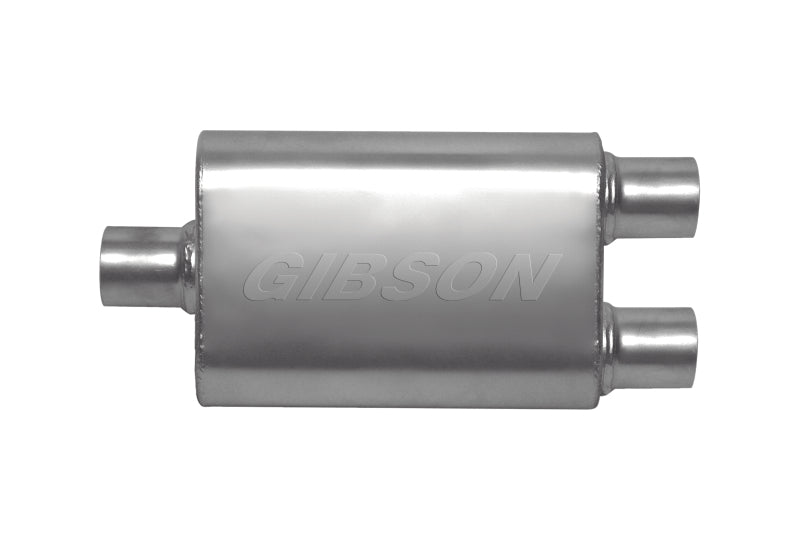 Gibson CFT Superflow Center/Dual Oval Muffler - 4x9x13in/3in Inlet/2.5in Outlet - Stainless 55182S 55182S Photo - Primary