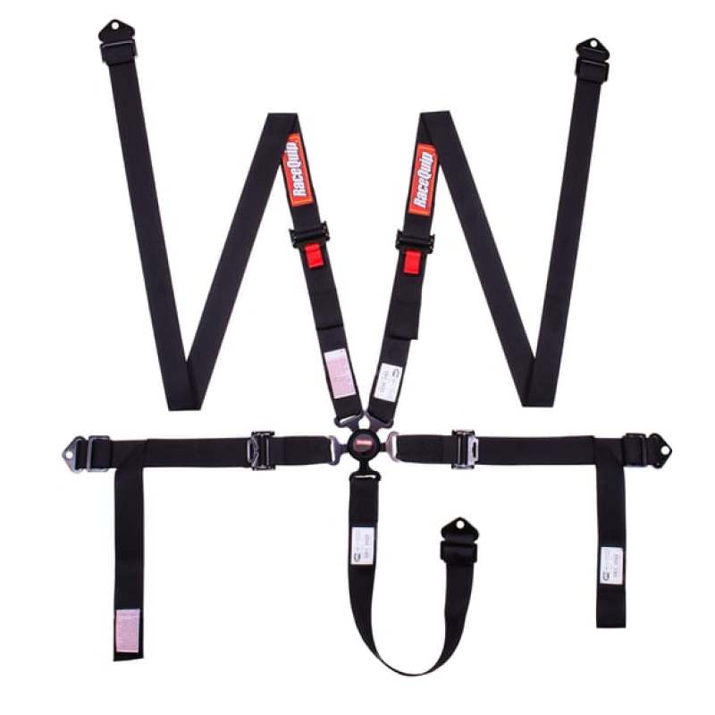 Racequip Camlock 5 Point 2In Auto Racing Harness Set / Pull-Down Lap / SFI 16.1 Seat Belt Set- Black 841001 841001 User 1