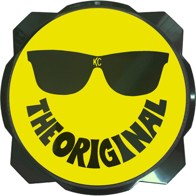 KC HiLiTES 6in. Hard Cover for Gravity Pro6 LED Lights (Single) - Smiley Face- Yellow/Black KC Logo 5114 5114 Photo - Primary