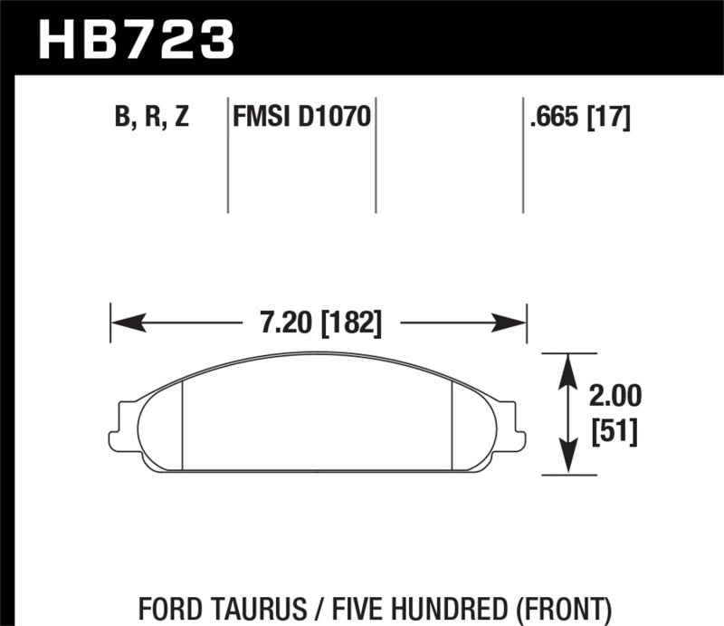 Hawk Disc Brake Pad HB723B.665 Photo - Primary