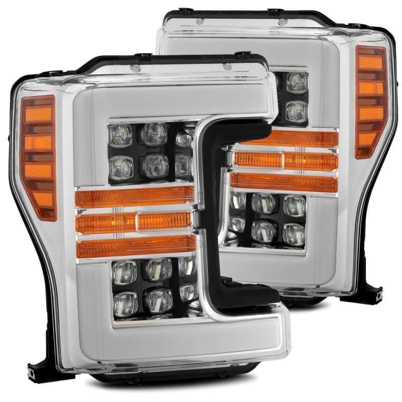 AlphaRex 17-19 Ford F-250 SD NOVA LED Proj Headlights Plank Style Chrome w/Activ Light/Seq Signal 880101 880101 Photo - Primary