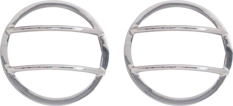 Kentrol 07-18 Jeep Wrangler JK Front Marker Covers Pair - Polished Silver 30009 30009 Photo - Primary