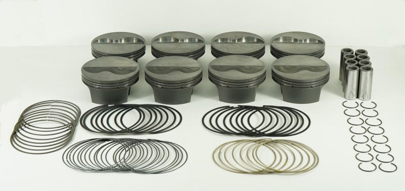 Mahle MS Piston Set SBC 407ci 4.155in Bore 3.5/3.75stk 6.125/6in Rod .927 Pin 12.5/13.3 CR Set of 8 197753355 197753355 Photo - Primary