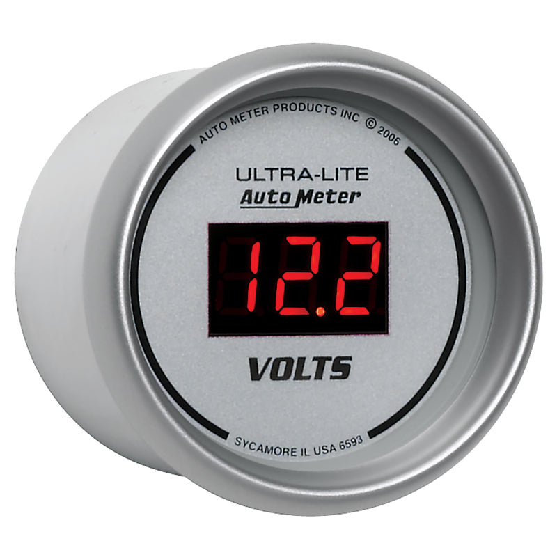 Autometer Gauge, Voltmeter, 2 1/16, 18v, Digital, Silver Dial W/ Red Led 6593 User 3