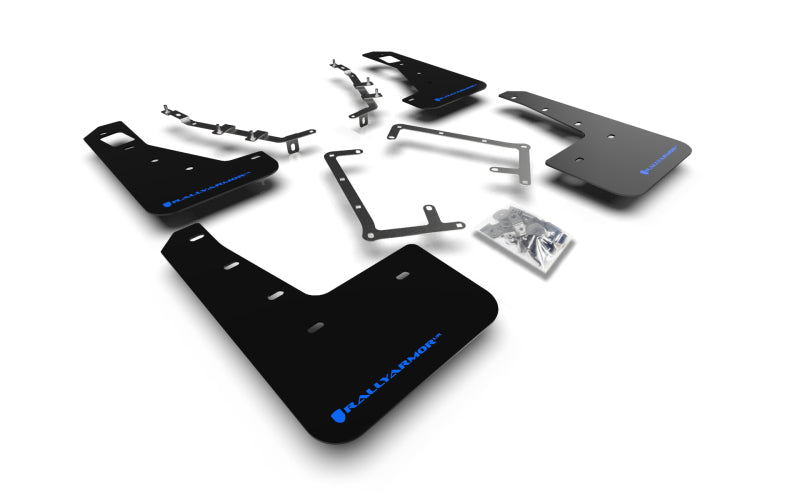 Rally Armor 09-11 Ford Focus MK2 RS Black UR Mud Flap Blue Logo MF56-UR-BLK/BL MF56-UR-BLK/BL Photo - Primary