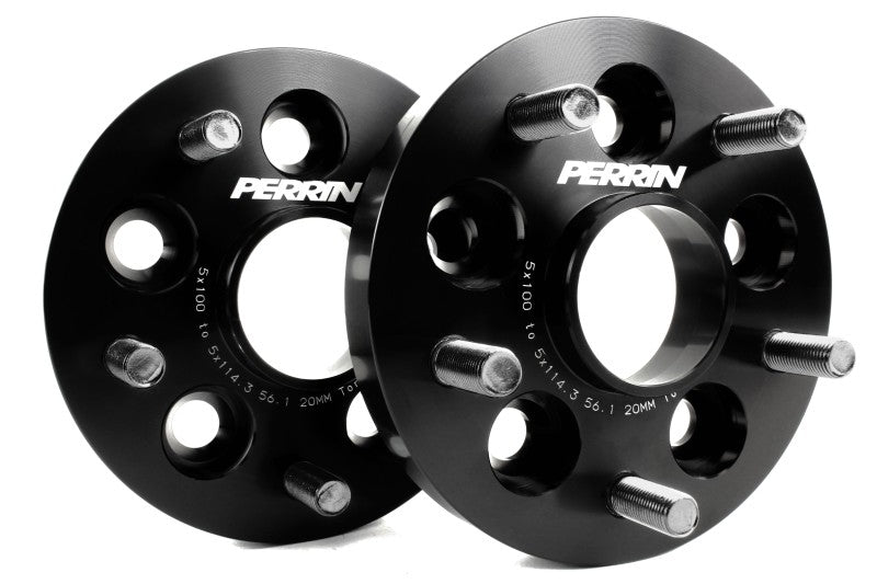 Perrin Wheel Adapter 20mm Bolt-On Type 5x100 to 5x114.3 w/ 56mm Hub (Set of 2) PSP-WHL-220BK PSP-WHL-220BK Photo - Primary