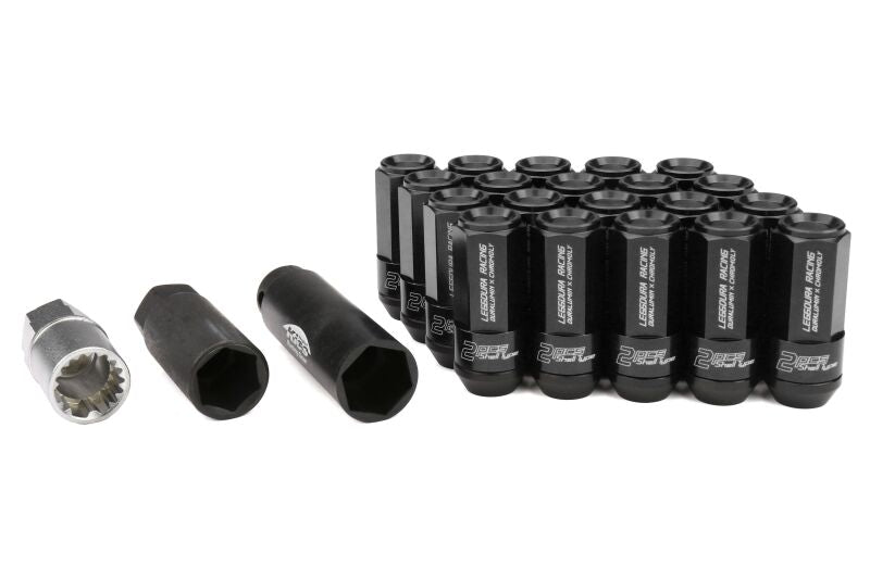 Project Kics Leggdura Racing Shell Type Lug Nut 54mm Open-End Look 16 Pcs + 4 Locks 14X1.5 Black KRL5414K KRL5414K User 1