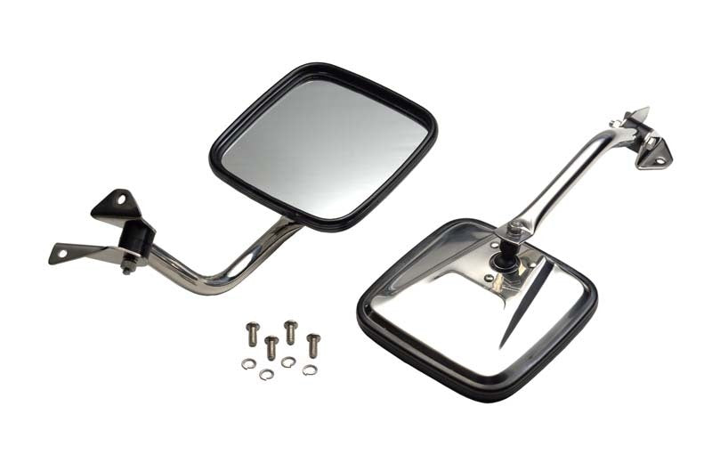 Kentrol 87-95 Jeep Wrangler YJ Mirror Kit Pair- Polished Silver 30445 30445 Photo - Primary