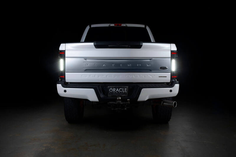 ORACLE Lighting 17-22 Ford F-250/350 (Black Series) Flush Mount LED Tail Lights 5896-504-T 5896-504-T Photo - lifestyle view